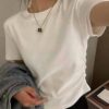 側抓皺太空棉上衣