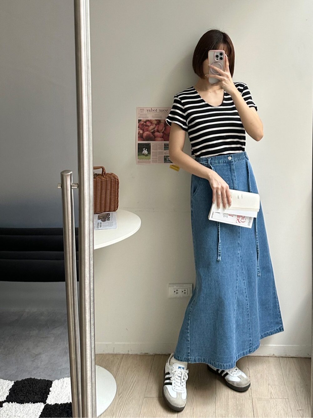 超彈橫條T上衣