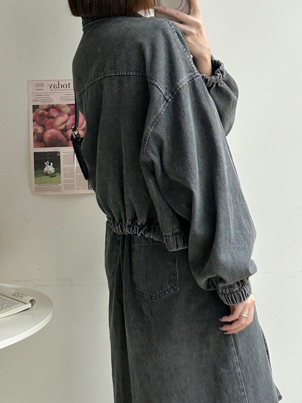 牛仔拉鍊洗水外套