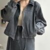牛仔拉鍊洗水外套