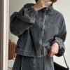 牛仔拉鍊洗水外套