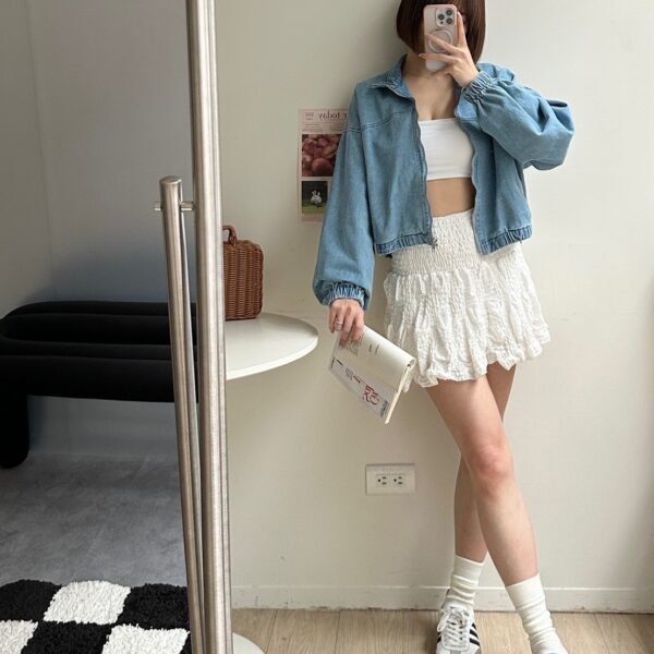 牛仔拉鍊洗水外套