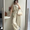 前口袋牛仔吊帶褲