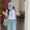 藍衣眼鏡貓咪T
