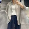 透膚素面襯衫