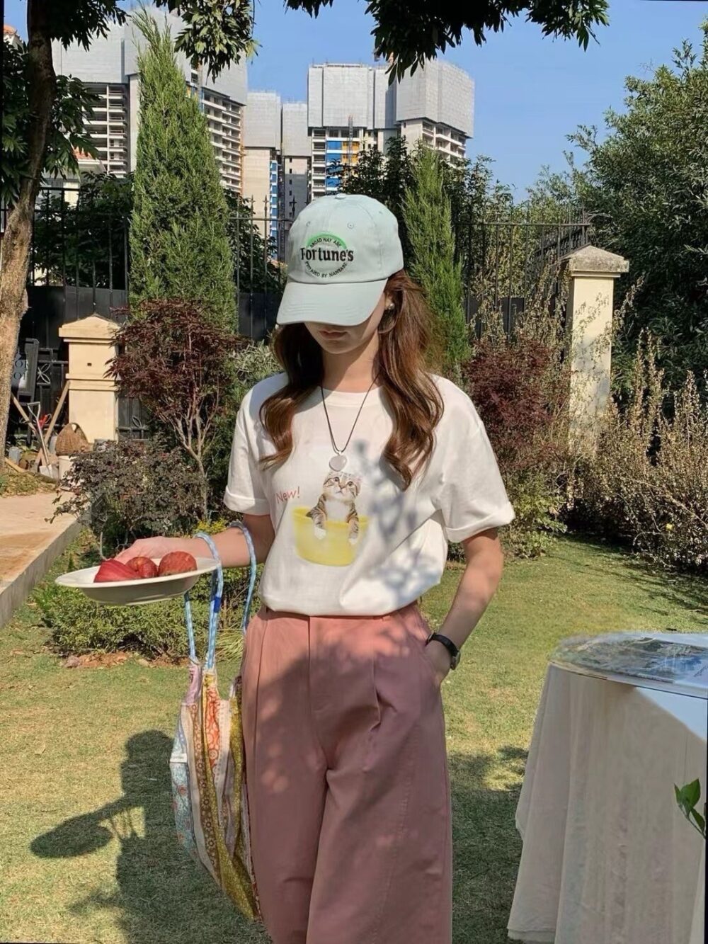 杯子小貓印花Tee