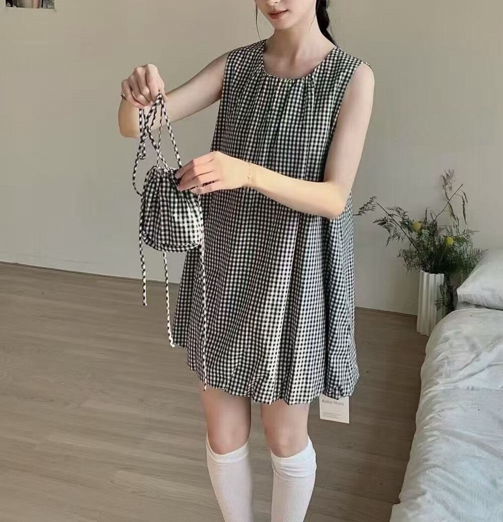 附小包包花苞背心洋