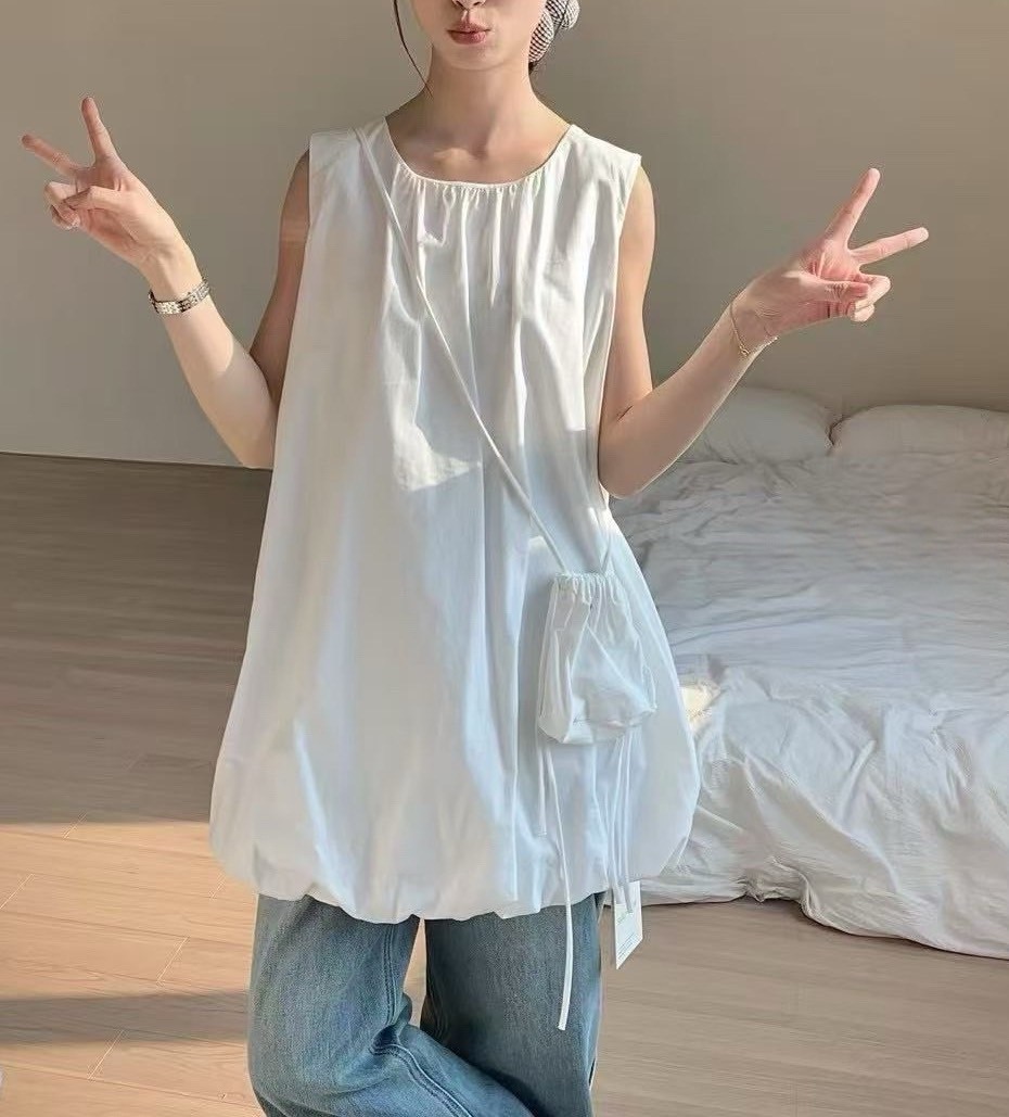 附小包包花苞背心洋