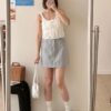 小香風菱格短裙