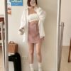 小香風菱格短裙