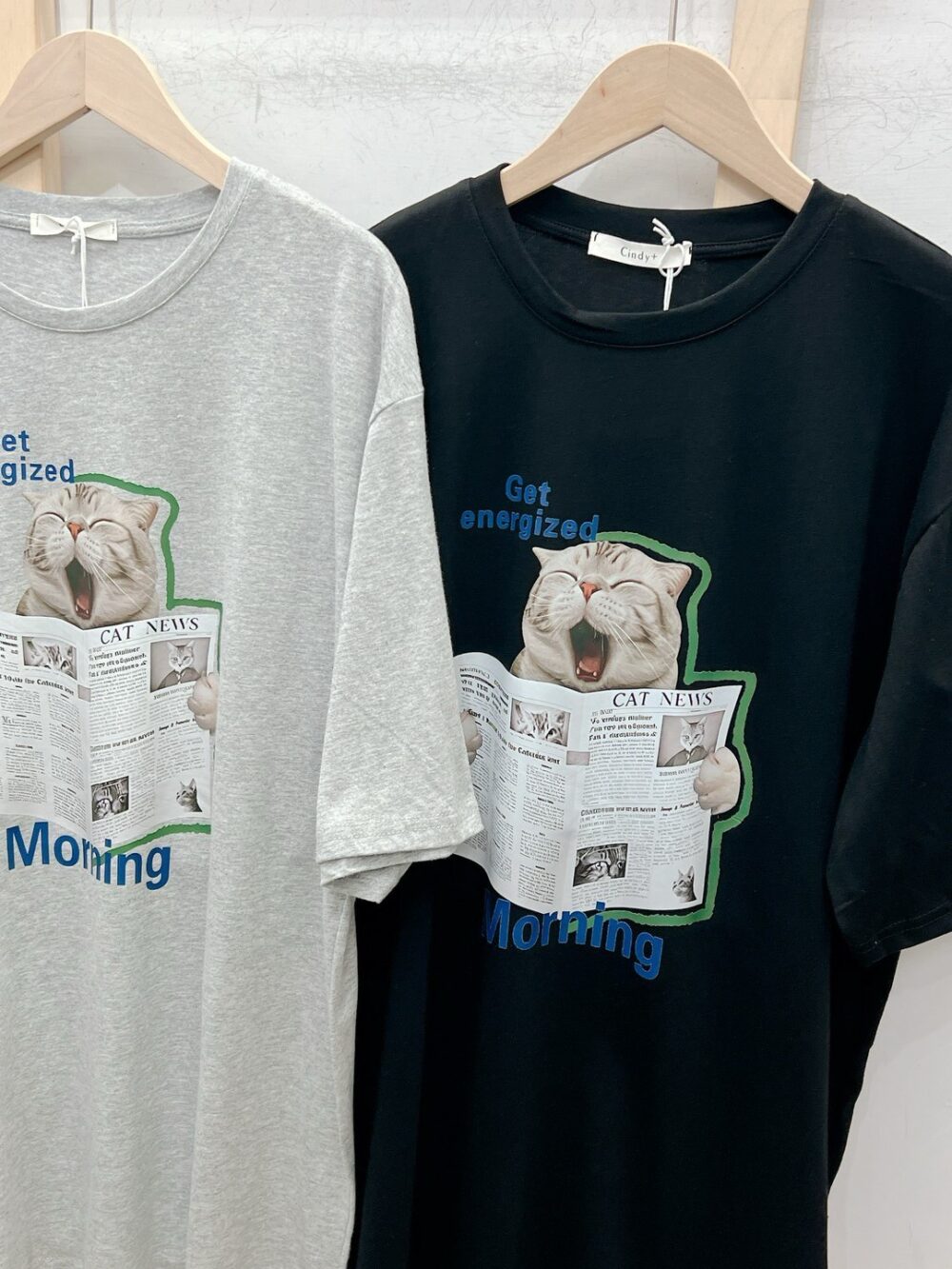 喵星人看報紙大版型棉T 🐱📰