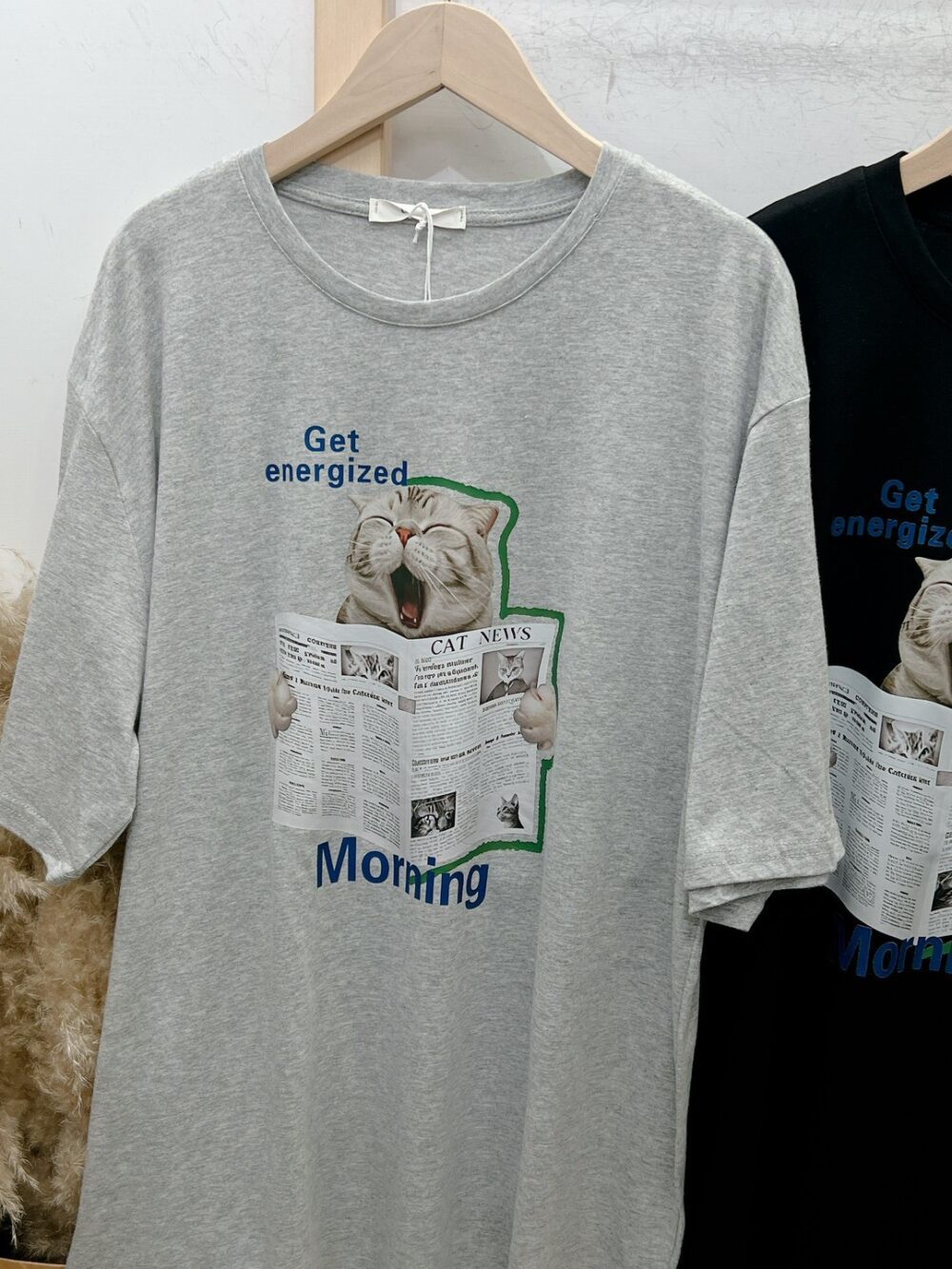 喵星人看報紙大版型棉T 🐱📰