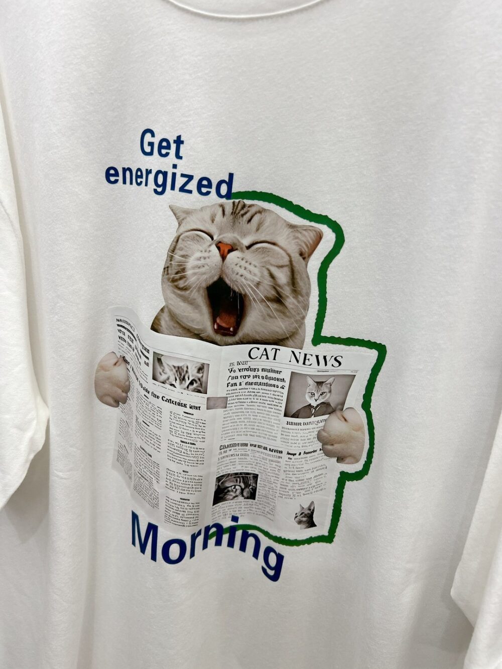 喵星人看報紙大版型棉T 🐱📰