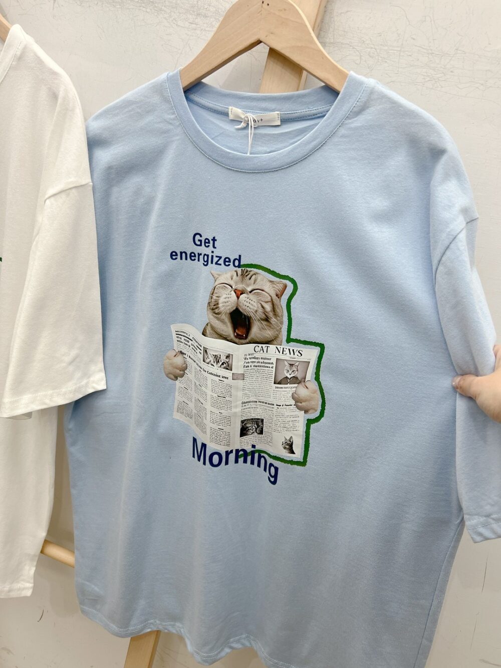 喵星人看報紙大版型棉T 🐱📰