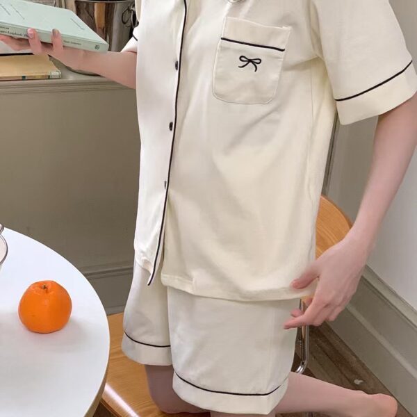 素色高級刺繡居家服