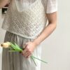 菱格勾織背心
