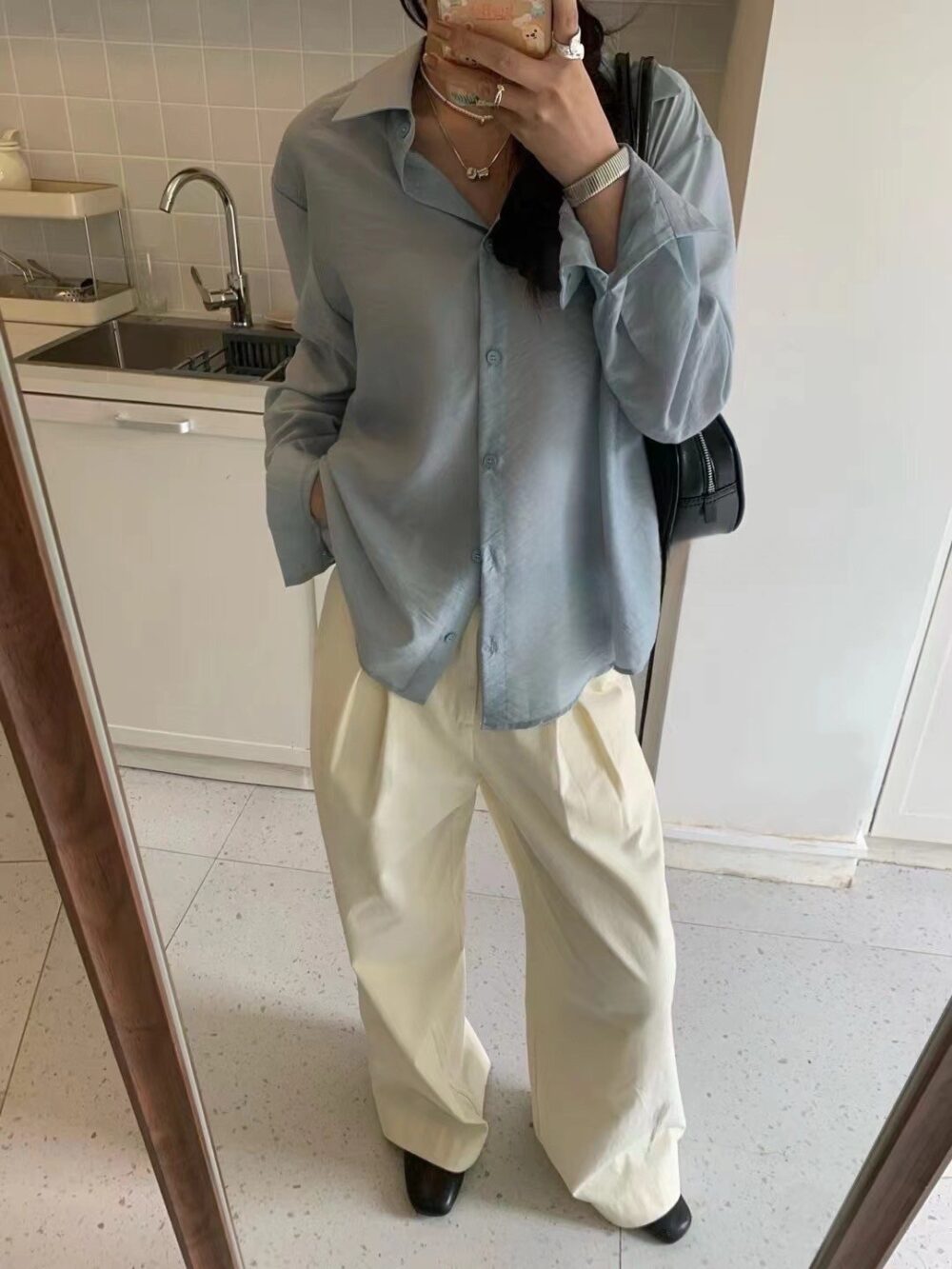 後排釦造型襯衫