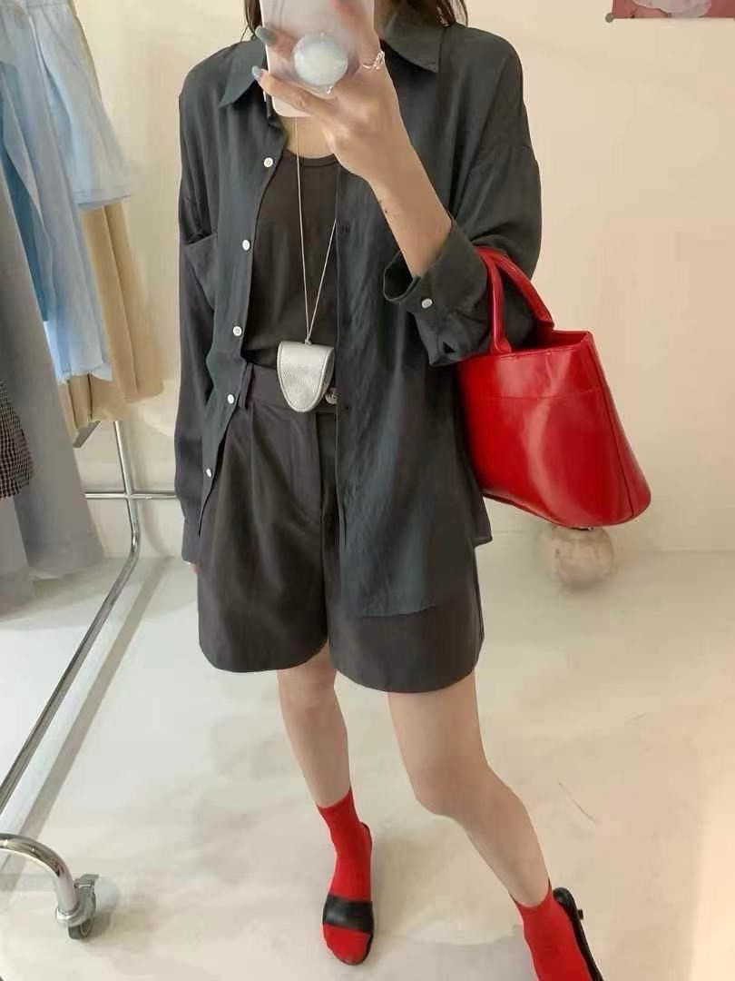 襯衫+細肩背心2件組
