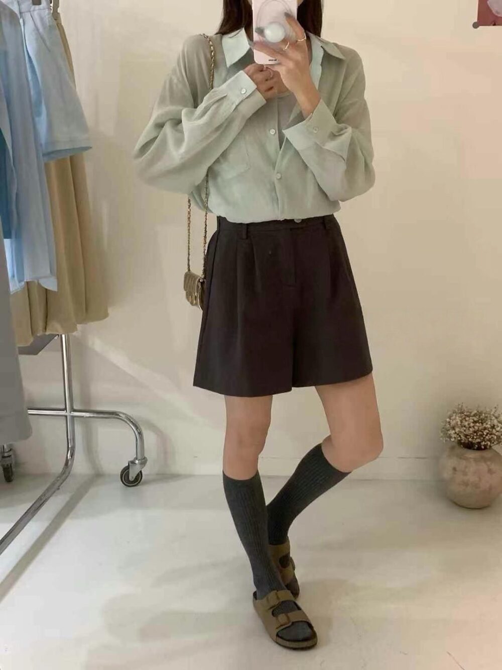 襯衫+細肩背心2件組