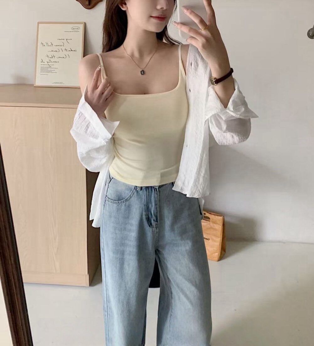 超舒服莫代爾一體式罩杯背心