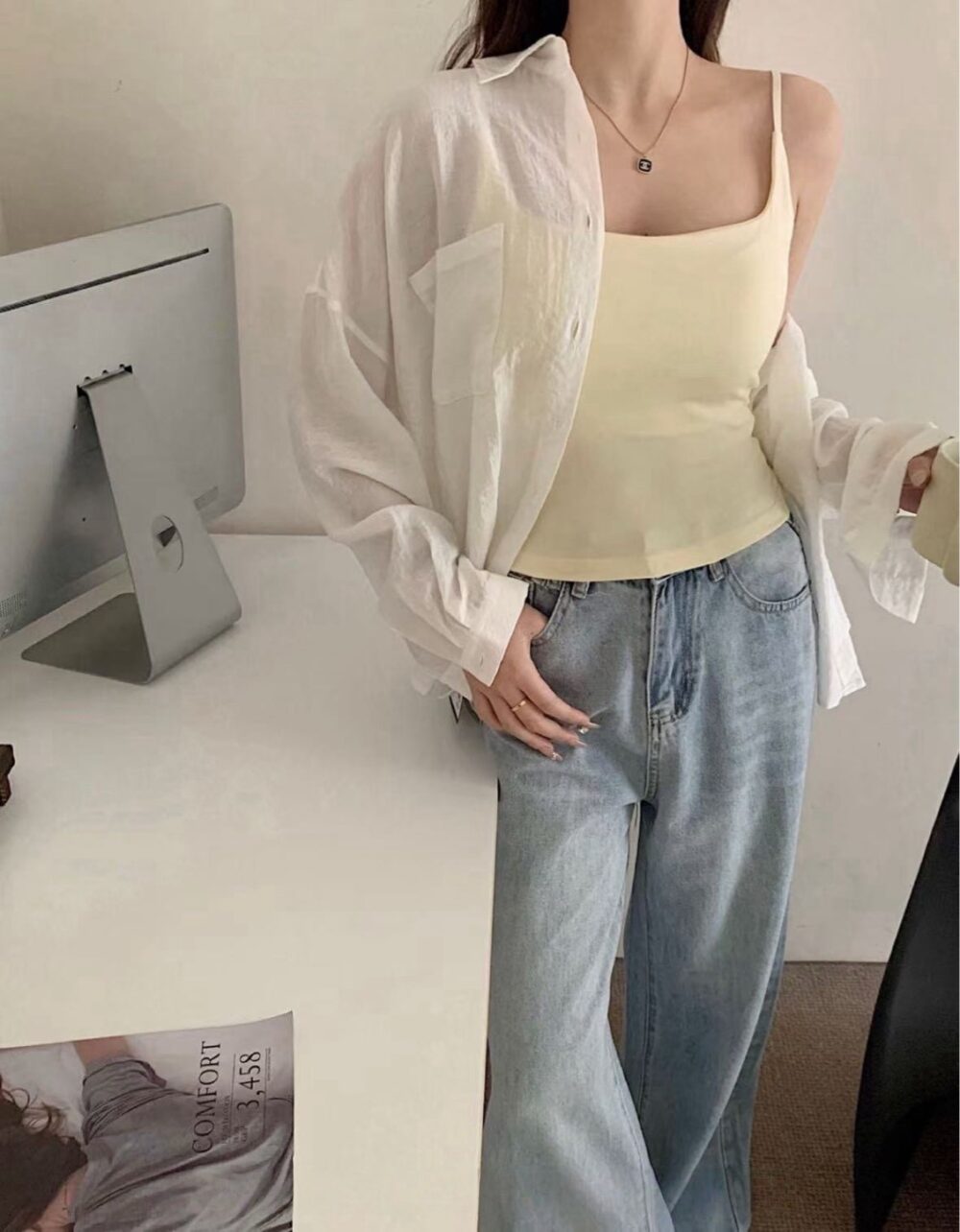 超舒服莫代爾一體式罩杯背心